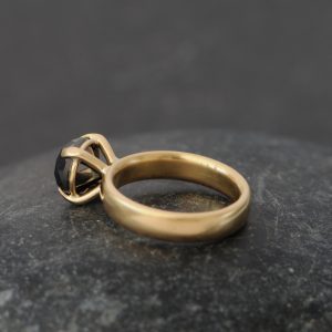 3ct black diamond 18K Y gold 3