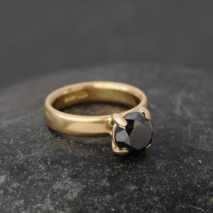 3ct black diamond 18K Y gold 4