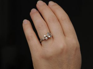 green-amethyst-diamond-and-morganite-cluster-ring-in-18K-gold