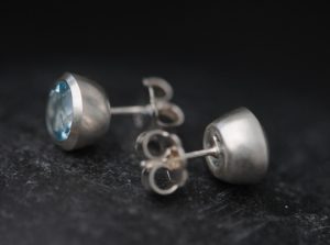 sky blue topaz 7mm stud earrings silver