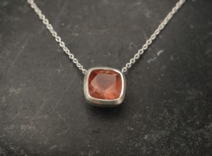 sunstone-8mm-cushion-cut-silver-necklace-2