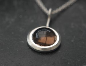 smoky-quartz-8mm-cab-necklace-in-silver-close-up