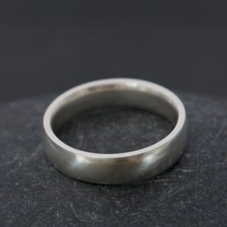 mans wedding band in sterling silver