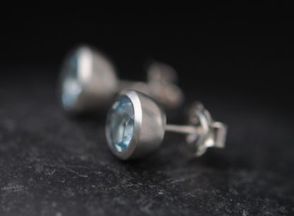 sky blue topaz 7mm stud earrings silver