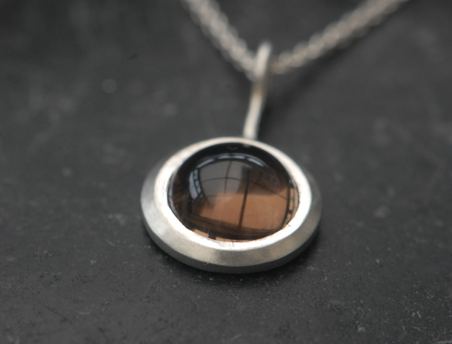 smoky-quartz-8mm-cab-necklace-in-silver-close-up