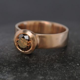brown-diamond-wide-band-wide-bezel-ring-in-18K-rose-gold